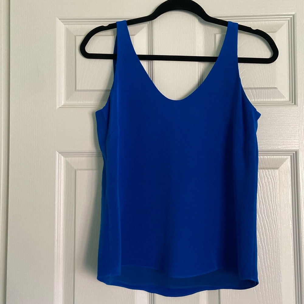 J. Crew Royal Blue Silk Sleeveless Shell Top